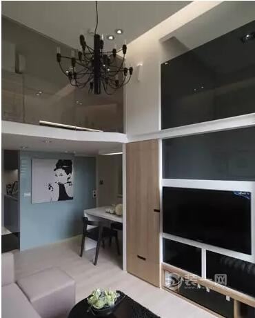 现代简约工业风小户型装修效果图
